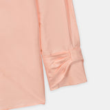 Nean Oversized Silk Satin Shirt Light Pink