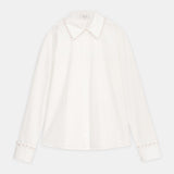 Bead-Embellished Collared Shirt