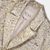 Nean Metallic Jacquard Tailored Blazer
 Silver