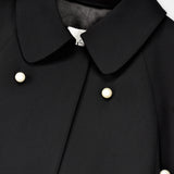 Nean Pearl-Embellished Flared Sleeve Jacket
 Black