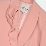 Nean Draped Lapel Tailored Jacket Blush