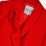 Nean Draped Lapel Tailored Jacket Red