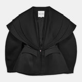 Nean Sculptural Collar Jacket Black