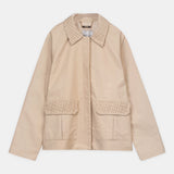 Pearl-Embellished Utility Jacket