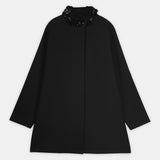 Nean Embellished Collar Short Coat Black