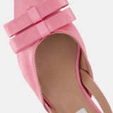 Nean Bow Detail Slingback Pumps Pink