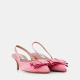Nean Bow Detail Slingback Pumps Pink