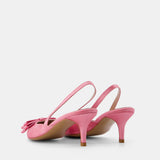Nean Bow Detail Slingback Pumps Pink