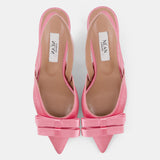 Nean Bow Detail Slingback Pumps Pink
