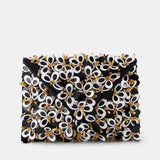 Nean Crystal Embellished Clutch Bag Black