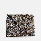 Nean Crystal Embellished Clutch Bag Black