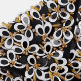 Nean Crystal Embellished Clutch Bag Black