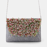 Nean Embellished Clutch Bag Silver
