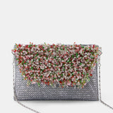 Nean Embellished Clutch Bag Silver
