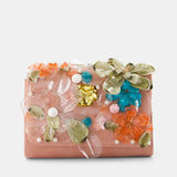 Nean Flowers Embellished Clutch Bag Pink
