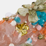 Nean Flowers Embellished Clutch Bag Pink