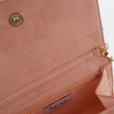Nean Flowers Embellished Clutch Bag Pink