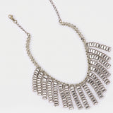 Crystal Embellished Tassels Chocker Necklace