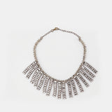 Crystal Embellished Tassels Chocker Necklace