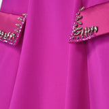 Nean Strapless Pocket Detail Gown Fuchsia