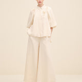 Linen Wide-Leg Trousers