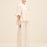 Linen Wide-Leg Trousers