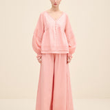 Wide-Leg Linen Trousers