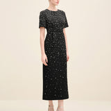 Crystal Embellished Midi Dress