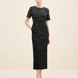 Crystal Embellished Midi Dress