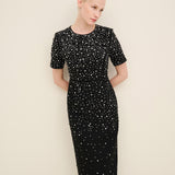 Crystal Embellished Midi Dress