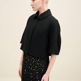 Cropped Sculptural Jacket