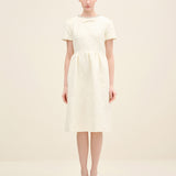 Embellished Bib Jacquard Mini Dress