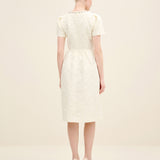 Embellished Bib Jacquard Mini Dress
