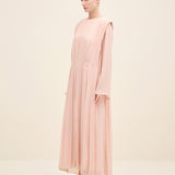 Pleated Chiffon Dress