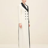 Double-Breasted Long Blazer