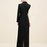 Double-Breasted Long Blazer