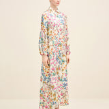 Floral Silk Maxi Dress