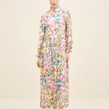 Floral Silk Maxi Dress