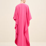 Bow Embellished-Neck Kaftan Gown