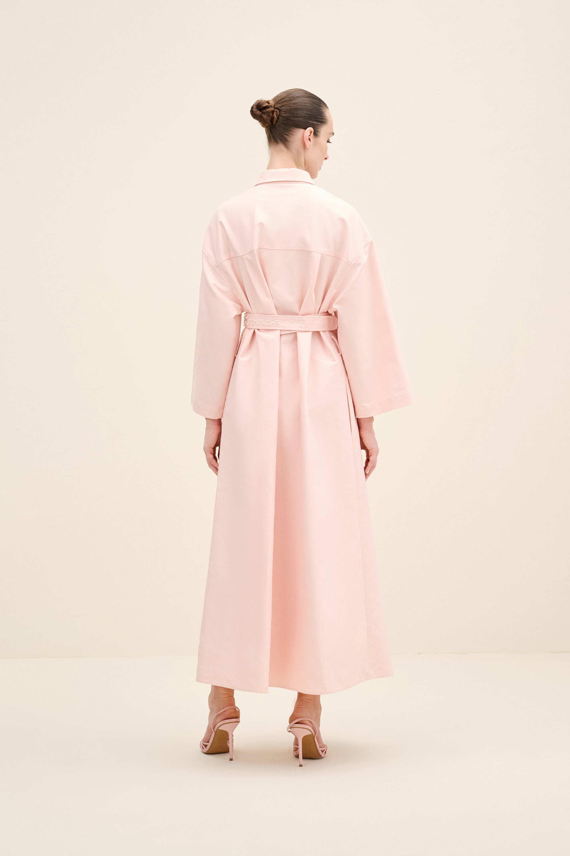 Embellished Belt Shirt Dress