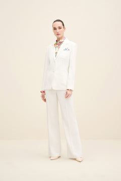 Wide-Leg Tailored Trousers