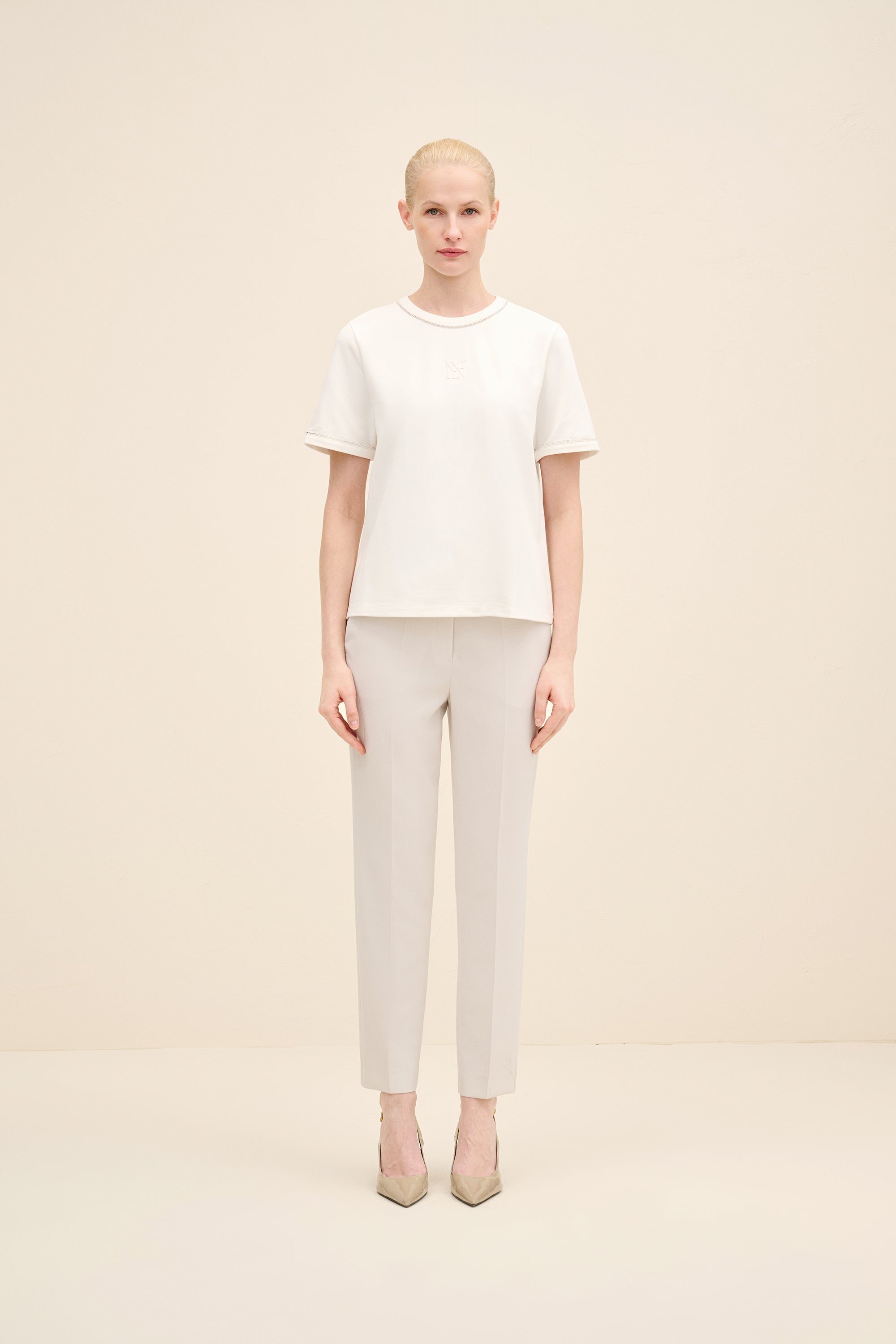 Embellished Logo Jersey T-Shirt