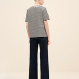 Crystal-Embellished Striped T-Shirt