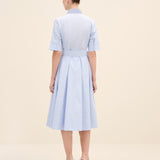 Embellished Collar Cotton Shirt Dress