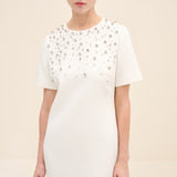 Crystal Embellished Midi Dress