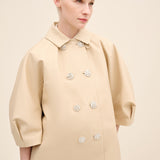 Crystal Button Sculptural Jacket
