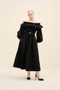 Taffetta Off Shoulder Dress
