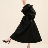 Taffetta Off Shoulder Dress