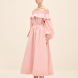 Taffetta Off Shoulder Dress