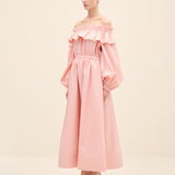 Taffetta Off Shoulder Dress